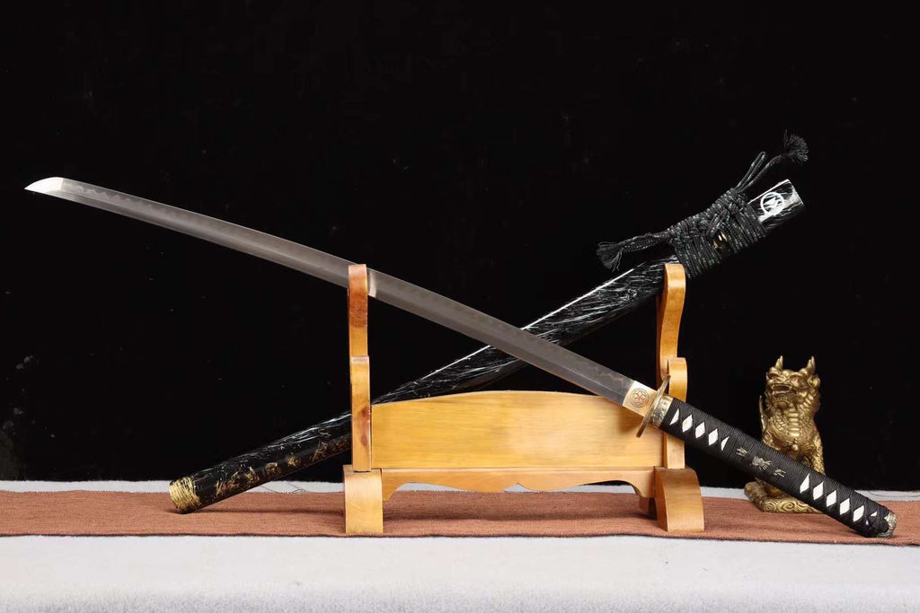 Handmade Japanese Sword Sharp Full Tang T10 Steel Tiger Samurai Sword Clay Burning Blade Katana loveyitadj