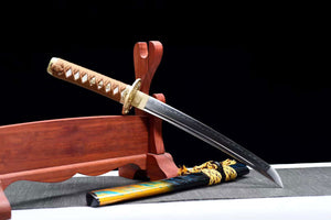 T10 Steel Handmade Japanese Samurai sword,Short Tanto Katana Small Kinfe Real loveyitadj