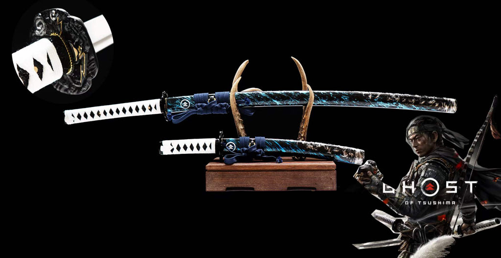 Soul of Tsushima Sword 1095 Steel Samurai sword replica Handmade Japanese katana hansi sword
