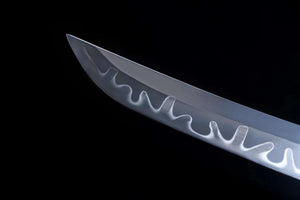 T10 Steel Handmade Japanese Samurai sword,Clay Burning Blade Short Tanto Katana Small Kinfe Real loveyitadj