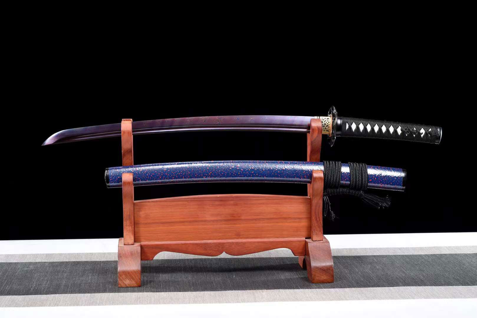 Damascus folding steel Handmade Ninja Sword,Katana Real Japanese Samurai Sword loveyitadj