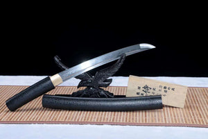 Damascus folding steel Short Kinfe,Japanese Katana Samurai sword,Small Sword Real Full Tang loveyitadj