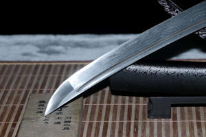 Damascus folding steel Short Kinfe,Japanese Katana Samurai sword,Small Sword Real Full Tang loveyitadj
