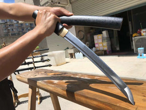 Damascus folding steel Short Kinfe,Japanese Katana Samurai sword,Small Sword Real Full Tang loveyitadj