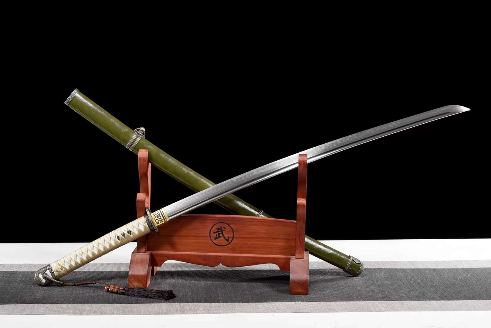 Samurai Sword Full Tang Officer Sword Handmade Katana T10 Steel Japanese Sword hansi sword