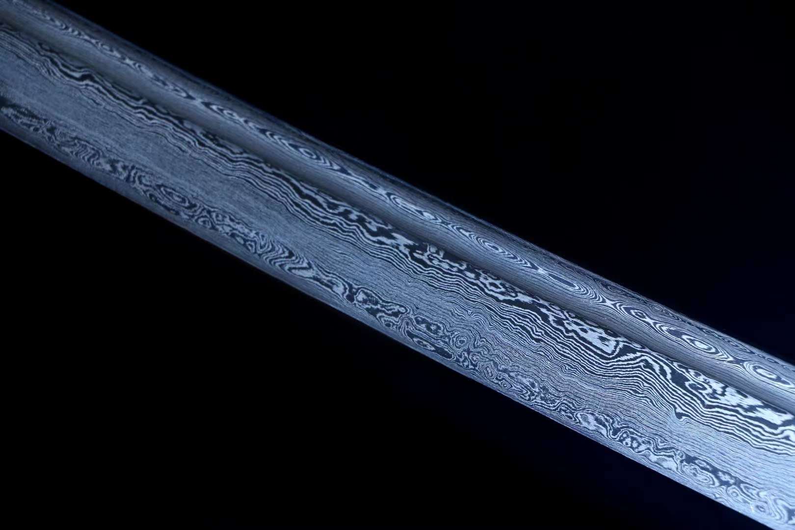 Damascus Folding Steel Samurai Sword Full Tang,Handmade Japanese Wakizashi Sword,Iaido Katana loveyitadj