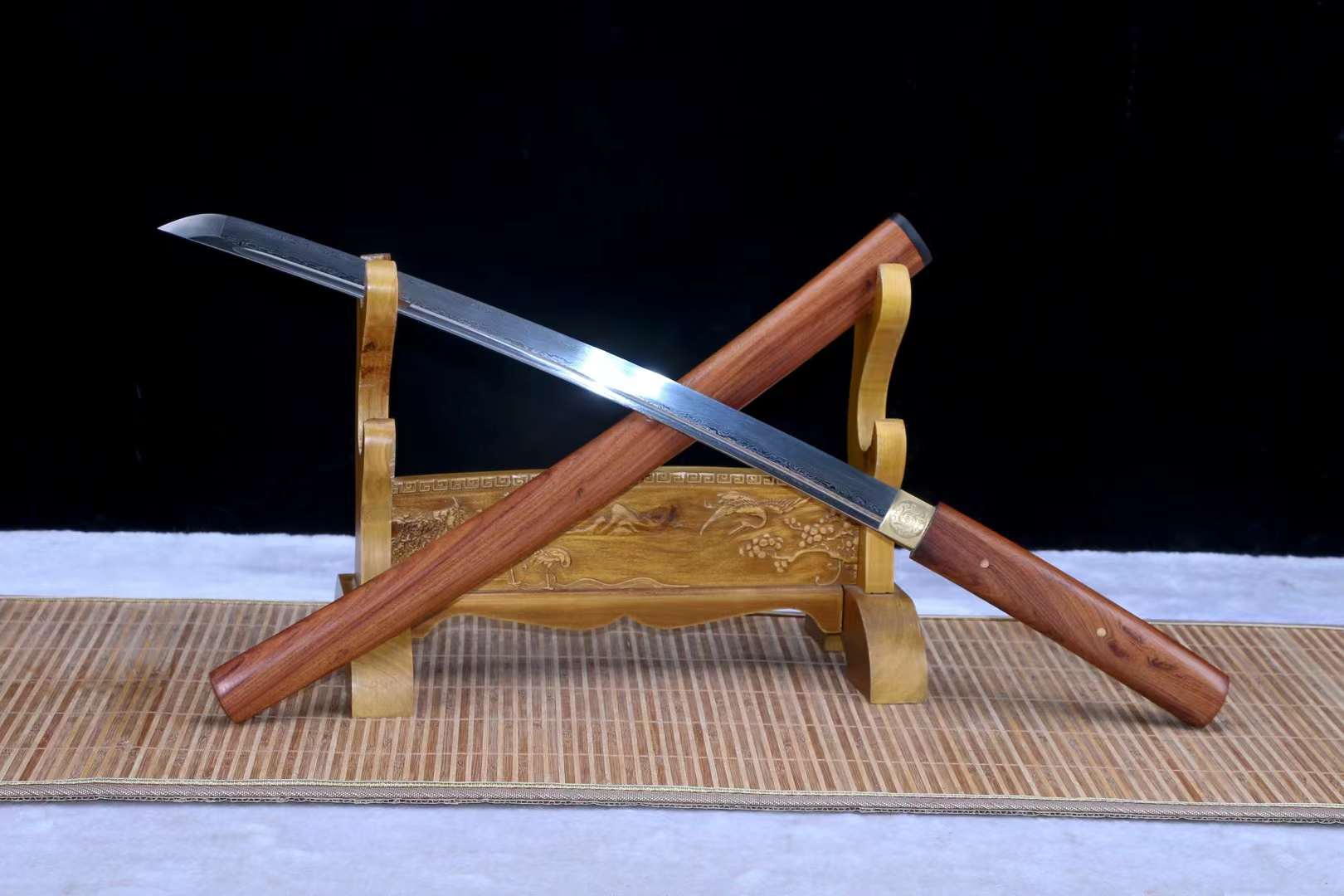 Damascus folding steel Handmade Katana Sword,Japanese Samurai Sword,Wakizashi Sword loveyitadj