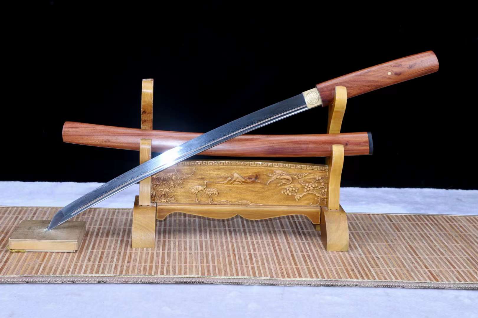 Damascus folding steel Handmade Katana Sword,Japanese Samurai Sword,Wakizashi Sword loveyitadj