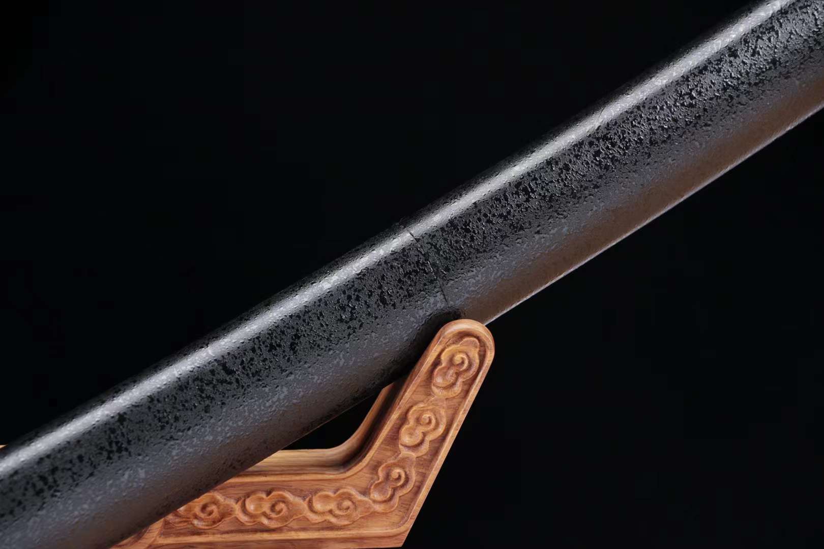 Handmade Sword,T10 Steel Katana Real,Full Tang Japanese Iaido Samurai Sword Black loveyitadj