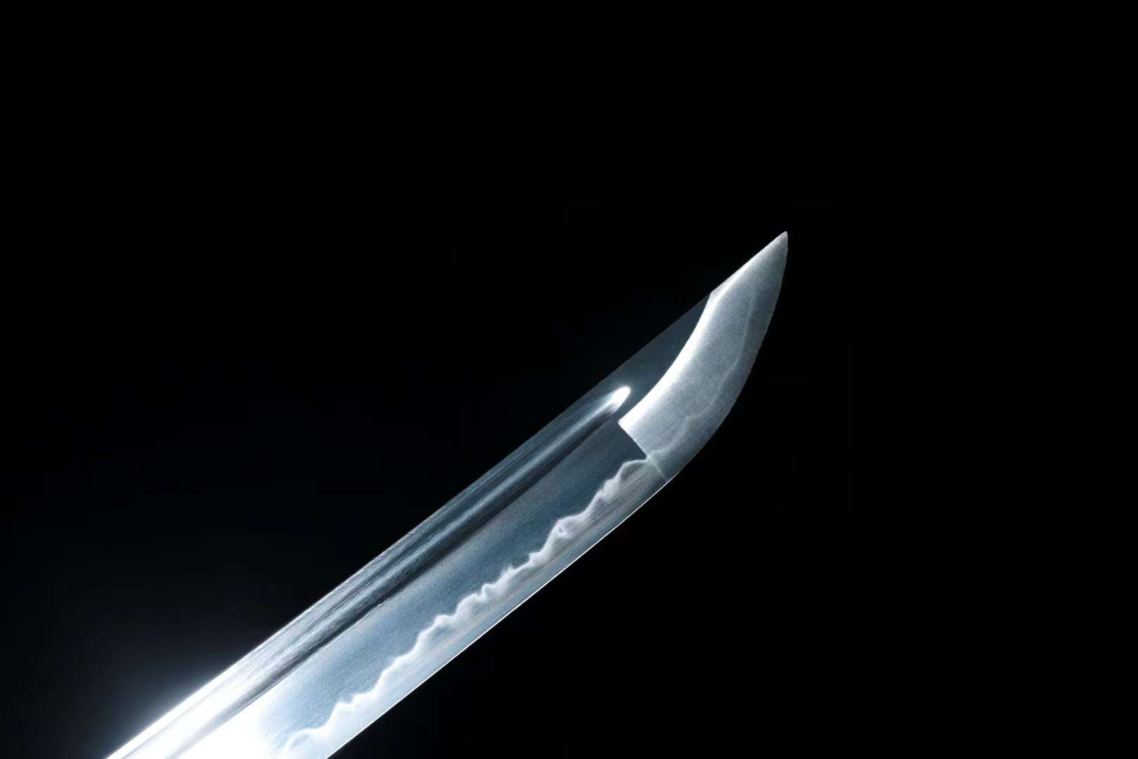 Handmade Sword,T10 Steel Katana Real,Full Tang Japanese Iaido Samurai Sword Black loveyitadj