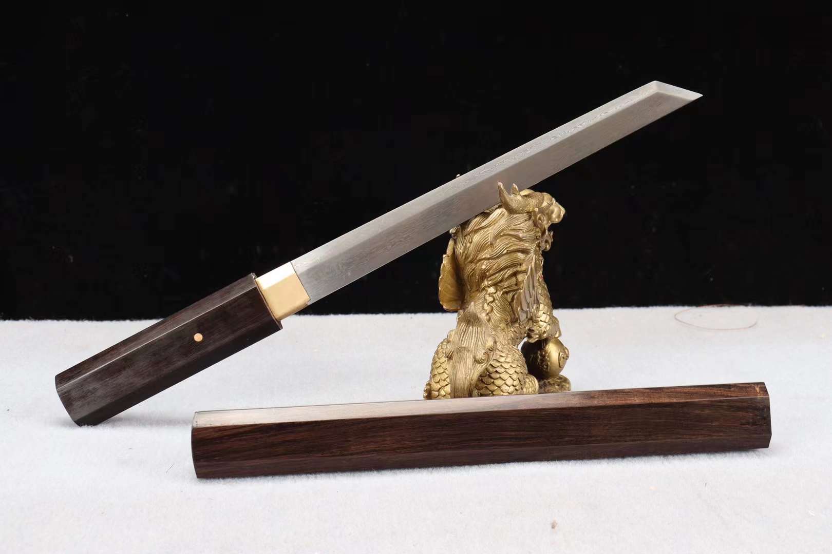 Handmade Japanese Sword,Katana Samurai sword,Damascus Steel Tanto Short Kinfe Small Katana loveyitadj
