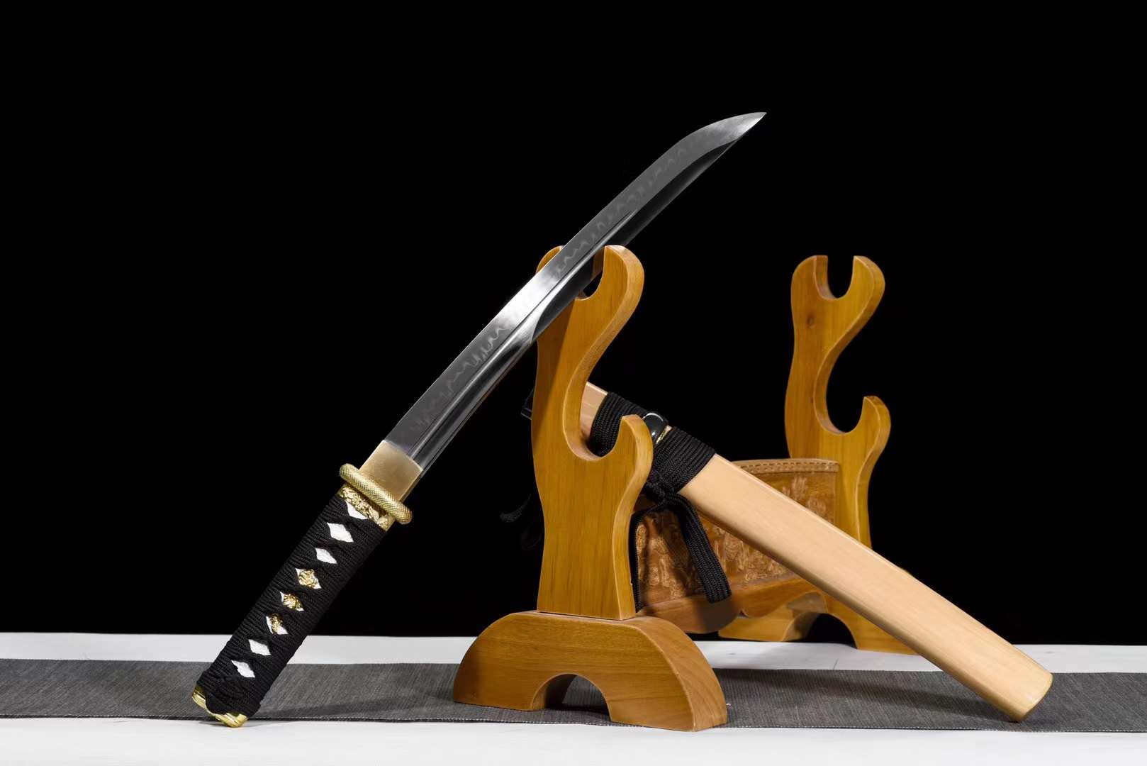 Karasuma sword,1095 Steel Short Kinfe,Handmade Japanese Small Sword,Katana Samurai sword Tanto loveyitadj