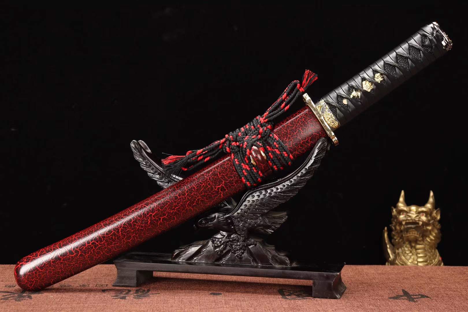 T10 Steel Sword,Short Knife,Harmon Katana,Japanese Tanto Samurai sword Real loveyitadj
