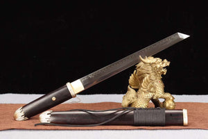 Tanto Sword,T10 Steel Handmade Japanese Sword,Short Kinfe,Small Sword,Katana Samurai sword loveyitadj