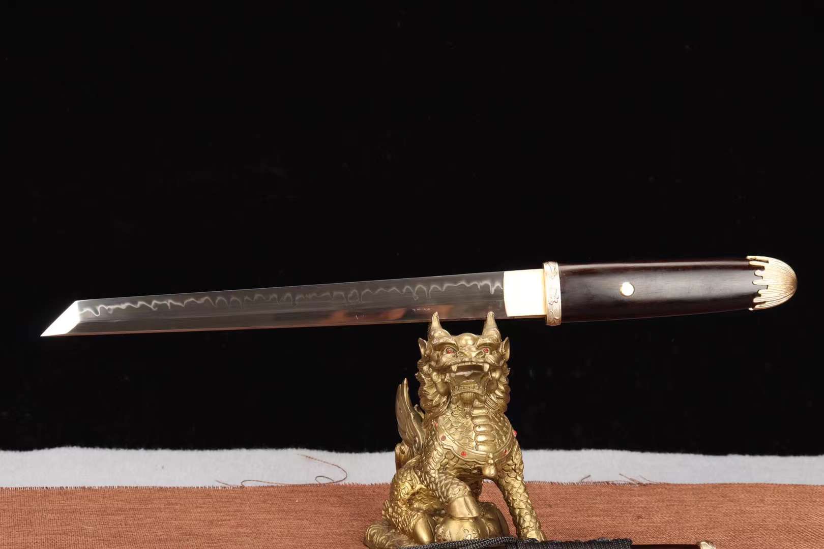 Tanto Sword,T10 Steel Handmade Japanese Sword,Short Kinfe,Small Sword,Katana Samurai sword loveyitadj