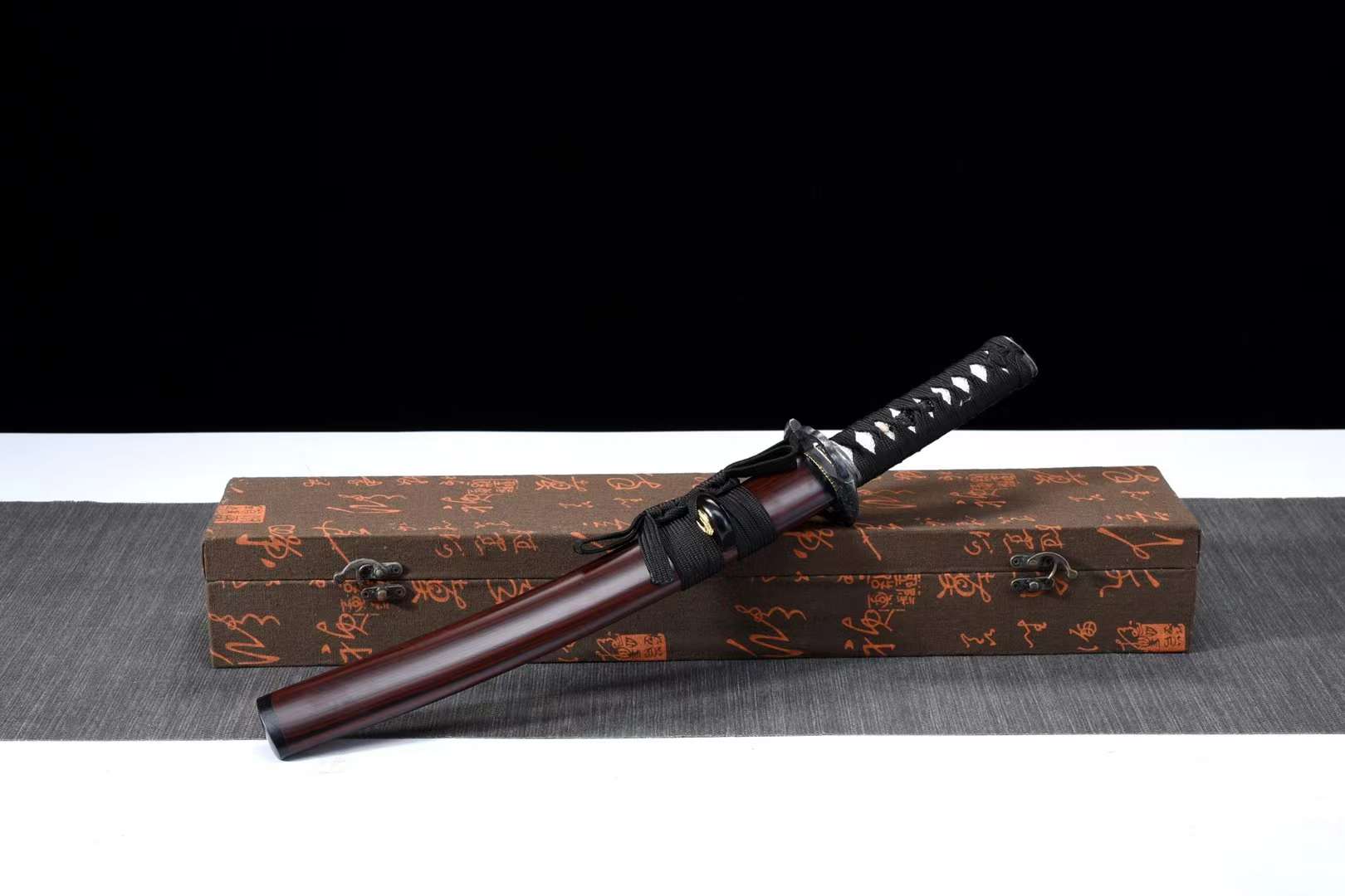Katana Samurai sword,T10 Steel Tanto Sword Handmade Japanese Sword Short Kinfe Small Sword loveyitadj