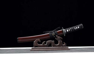 Katana Samurai sword,T10 Steel Tanto Sword Handmade Japanese Sword Short Kinfe Small Sword loveyitadj