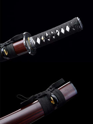 Katana Samurai sword,T10 Steel Tanto Sword Handmade Japanese Sword Short Kinfe Small Sword loveyitadj