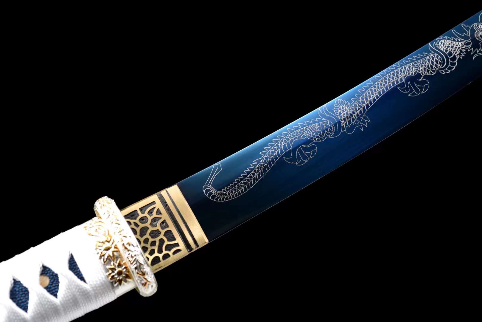 Dragon samurai sword,1060 Steel Short Kinfe,Japanese Katana sword,Small Sword Real Full Tang loveyitadj