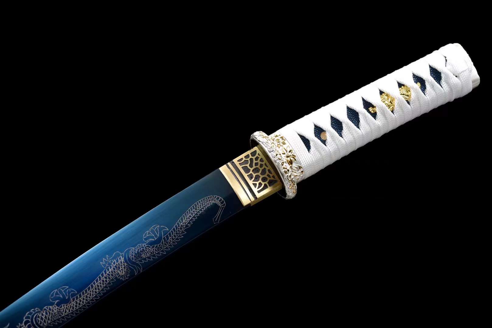 Dragon samurai sword,1060 Steel Short Kinfe,Japanese Katana sword,Small Sword Real Full Tang loveyitadj