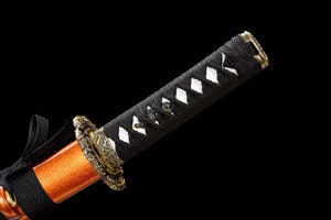 T10 Steel Tanto Sword,Handmade Japanese Sword,Short Kinfe Small Sword,Katana Samurai sword loveyitadj