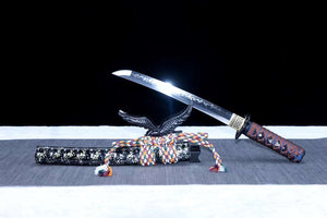Japanese Tanto Samurai sword Real T10 Steel Sword,Short Knife,Harmon Handmade Katana loveyitadj