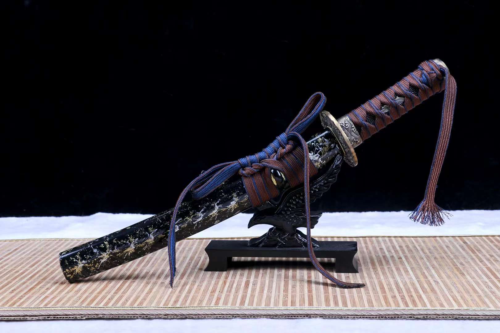 Handmade Samurai sword T10 Steel tanto Japanese Katana Small Kinfe Real loveyitadj