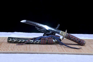 Handmade Samurai sword T10 Steel tanto Japanese Katana Small Kinfe Real loveyitadj