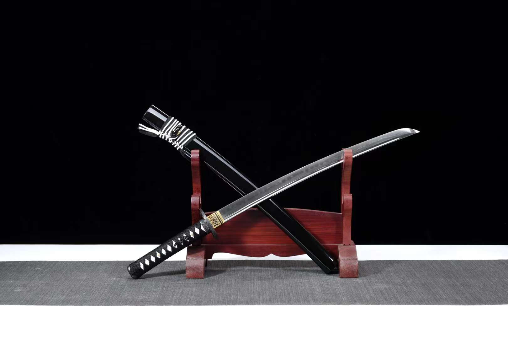 T10 steel Sword,Full Tang Japanese Samurai Sword,Wakizashi Handmade Katana Real loveyitadj