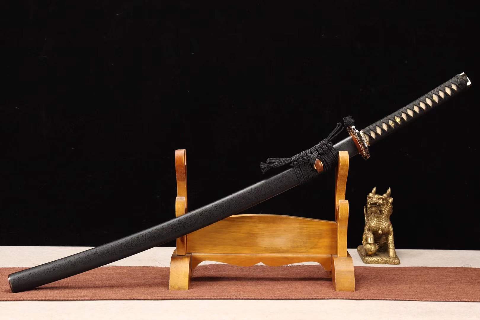 T10 Steel Clay Burning Blade Sowrd,Handmade Japanese Samurai Sword, Full Tang Katana,Dragon Sword loveyitadj