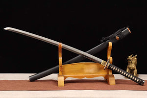 T10 Steel Clay Burning Blade Sowrd,Handmade Japanese Samurai Sword, Full Tang Katana,Dragon Sword loveyitadj