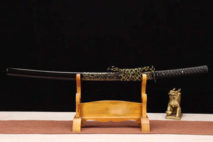 Samurai sword,T10 Steel Clay Burning Blade Katana Sword,Full Tang Japanese Sword Katana loveyitadj