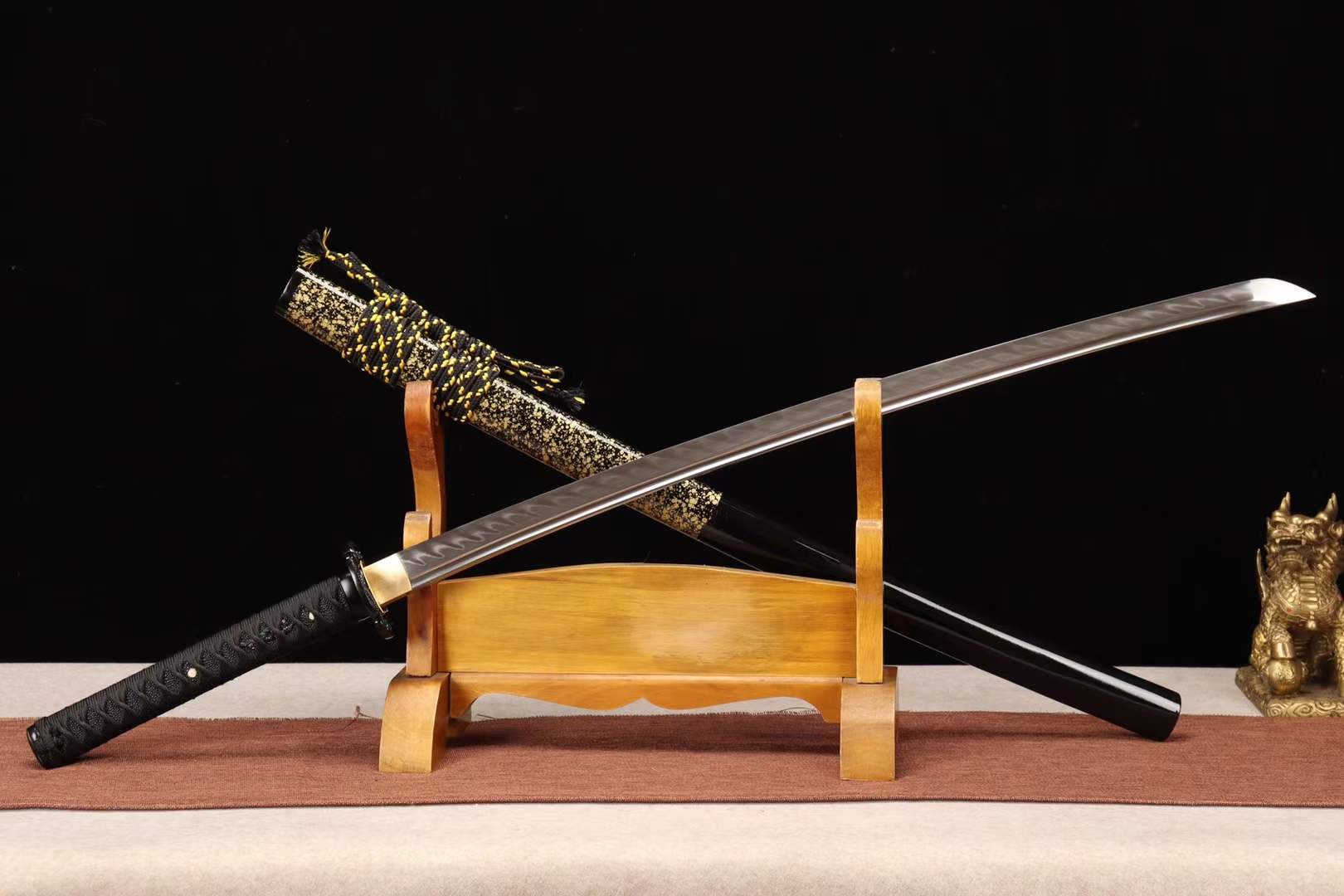 Samurai sword,T10 Steel Clay Burning Blade Katana Sword,Full Tang Japanese Sword Katana loveyitadj