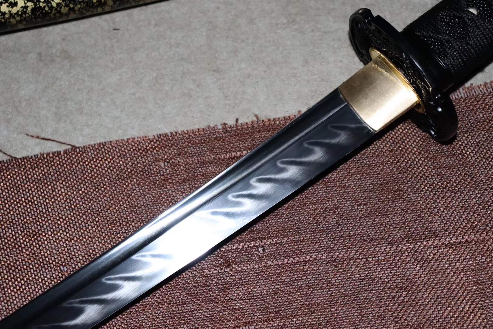 Samurai sword,T10 Steel Clay Burning Blade Katana Sword,Full Tang Japanese Sword Katana loveyitadj