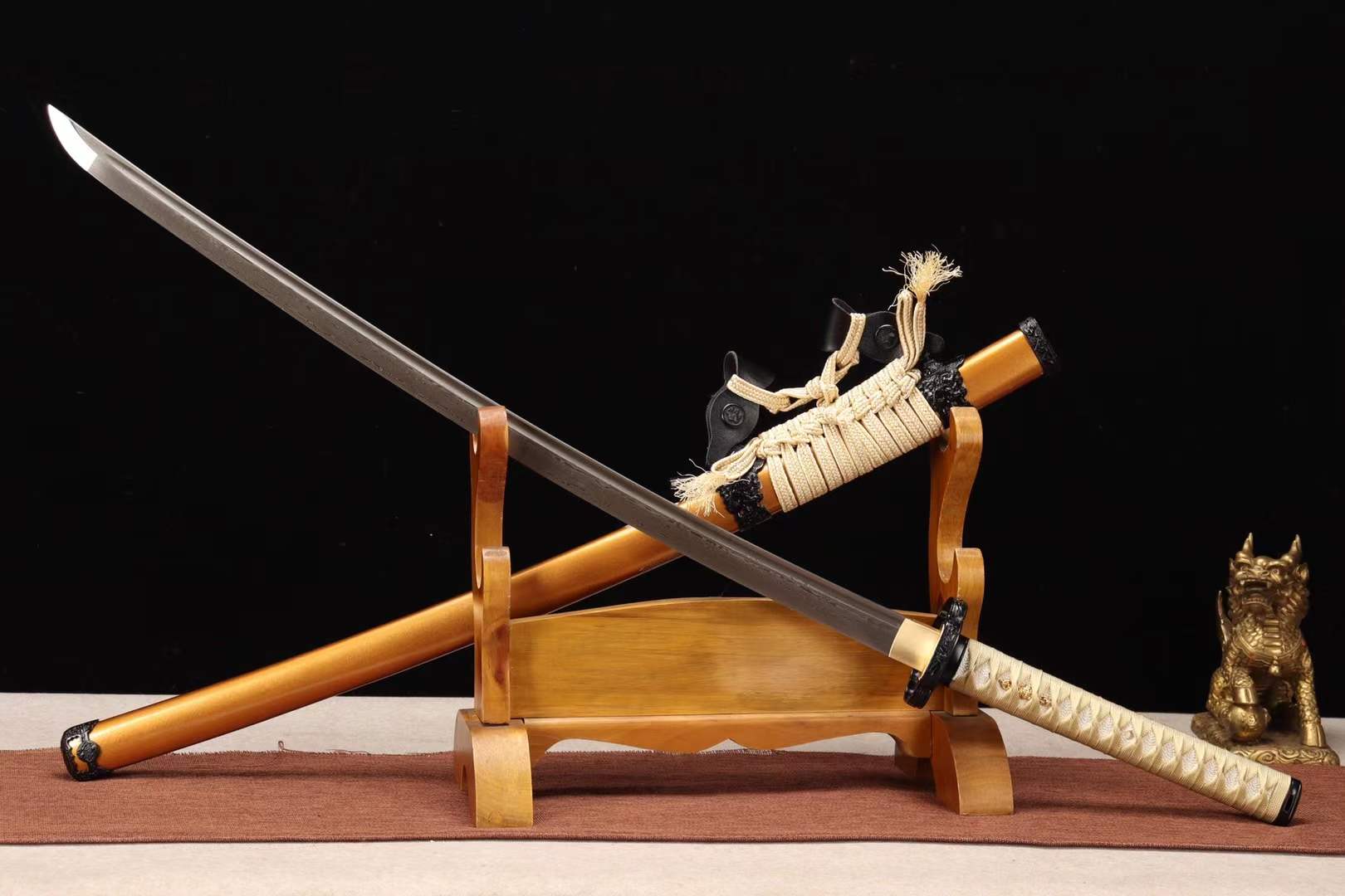 Samurai sword,Damascus Folding Steel Sword Katana,T8 Folding Steel Japanese Sword,Dragon Sword loveyitadj