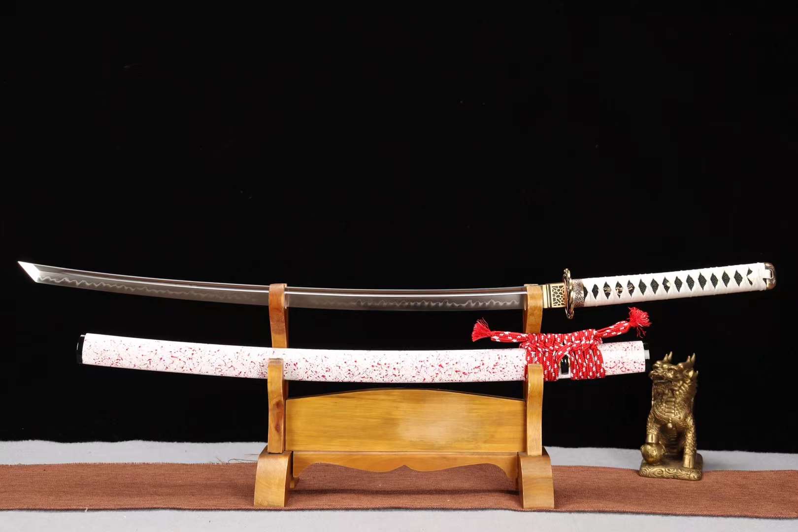 Clay burning blade T10 steel Sword,Full Tang Japanese Katana Sword,Handmade Japanese Samurai sword loveyitadj