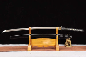 Handmade Japanese Katana Sword, T8 Folding Steel Samurai Sword,Clay Burning Blade Swords loveyitadj