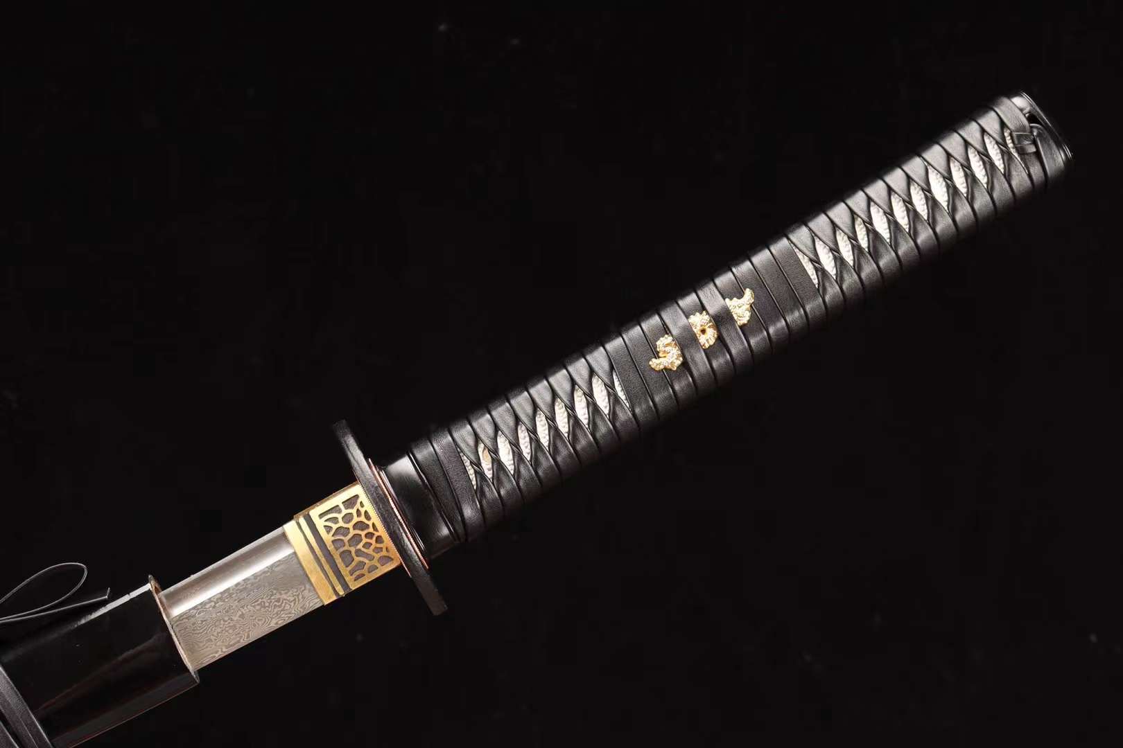 Handmade Japanese Katana Sword, T8 Folding Steel Samurai Sword,Clay Burning Blade Swords loveyitadj