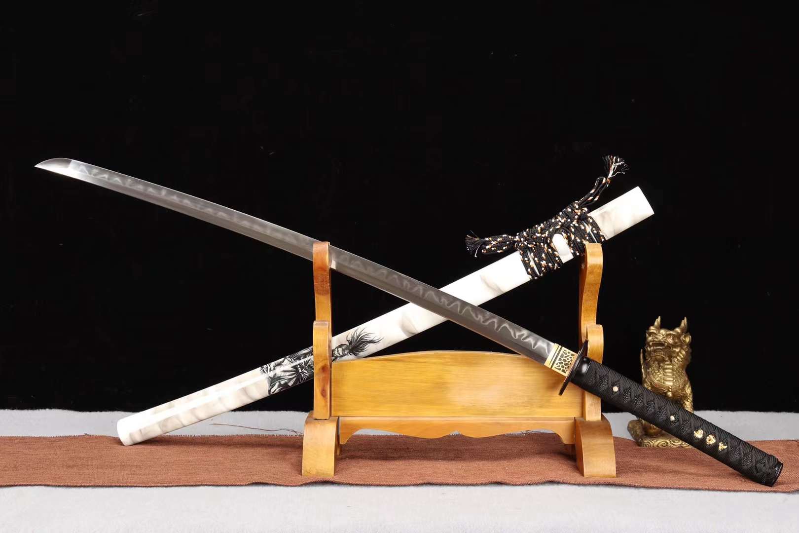 Samurai Samurai Sword,T10 Steel Sword,Clay Burning Blade Katana Sword loveyitadj
