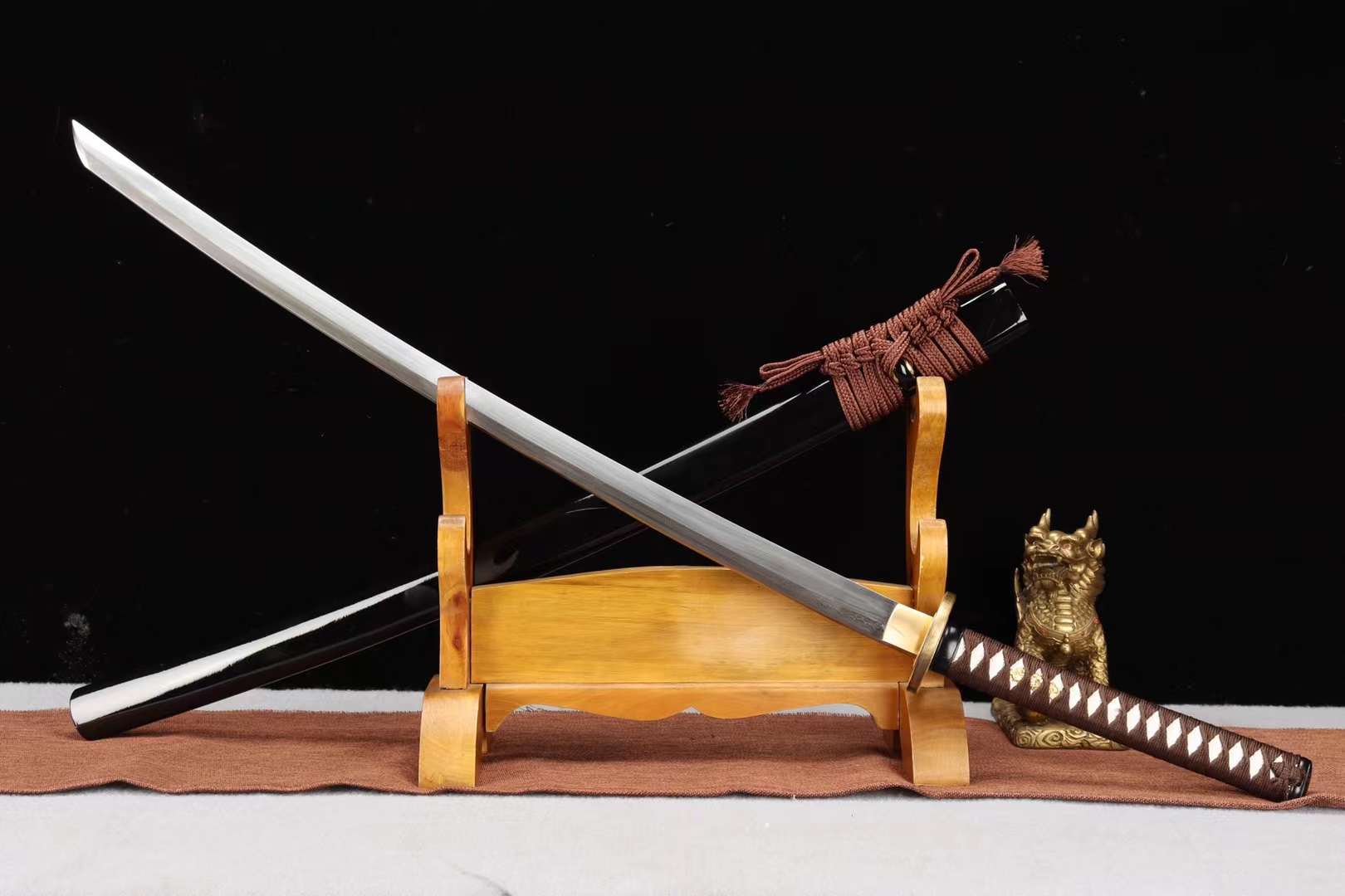 Damascus folding steel Samurai sword,Full Tang Katana Japnese Sword,Rurouni Kenshin Sword Reprint loveyitadj