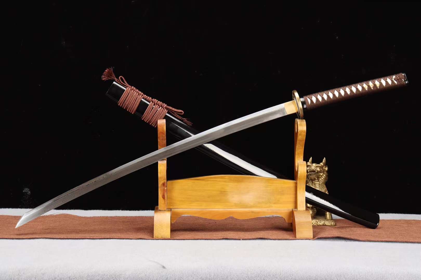 Damascus folding steel Samurai sword,Full Tang Katana Japnese Sword,Rurouni Kenshin Sword Reprint loveyitadj