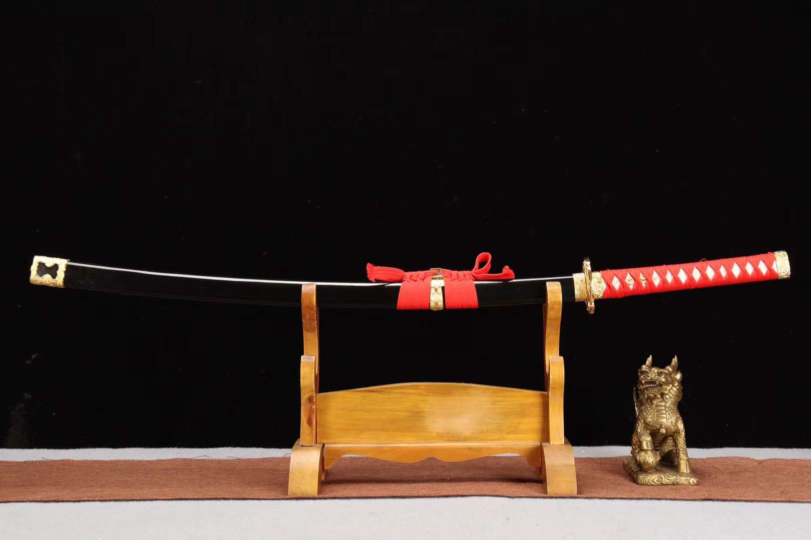 Burning Blade T10 Steel Tachi Sword,Handmade Japanese Katana,Dragon Samurai sword loveyitadj