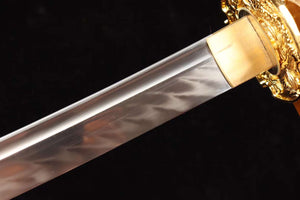 Burning Blade T10 Steel Tachi Sword,Handmade Japanese Katana,Dragon Samurai sword loveyitadj