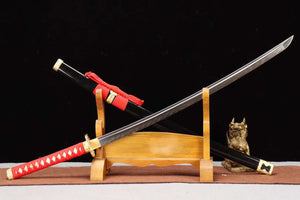 Burning Blade T10 Steel Tachi Sword,Handmade Japanese Katana,Dragon Samurai sword loveyitadj