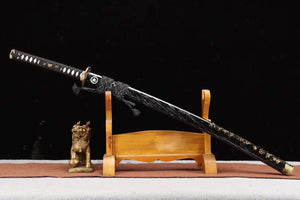 Clay Burning Blade T10 Steel Katana,Japanese handmade samurai sword loveyitadj