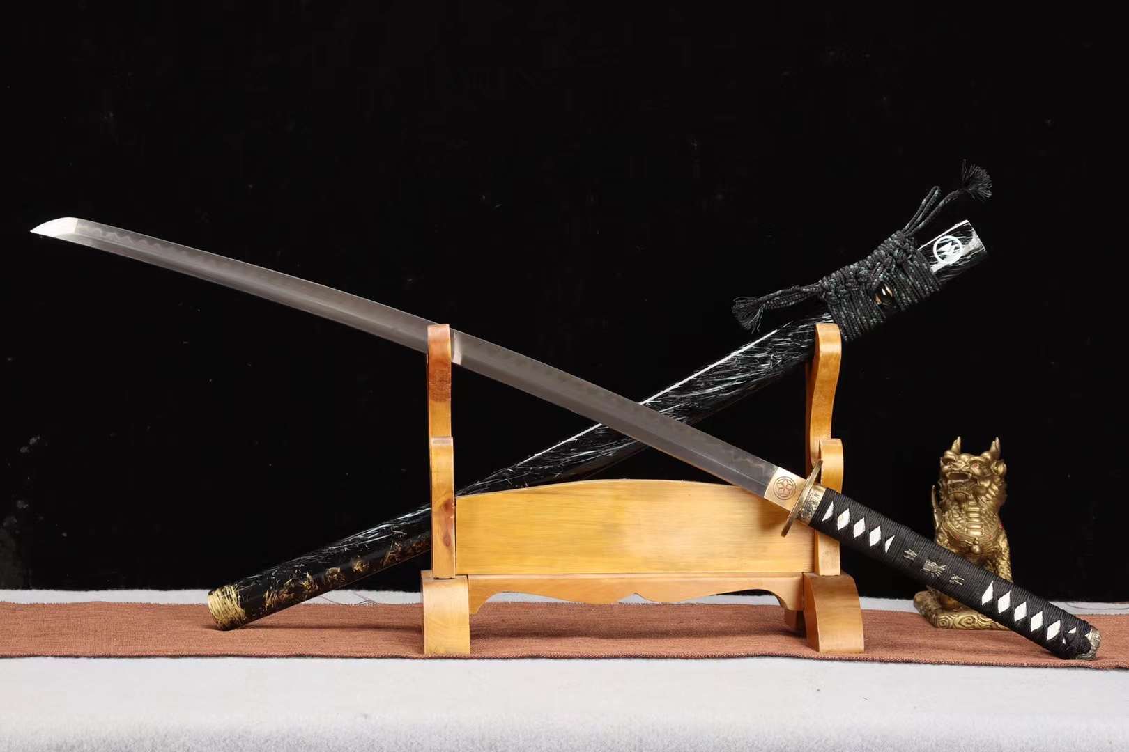 Clay Burning Blade T10 Steel Katana,Japanese handmade samurai sword loveyitadj