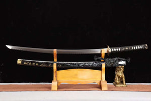 Clay Burning Blade T10 Steel Katana,Japanese handmade samurai sword loveyitadj