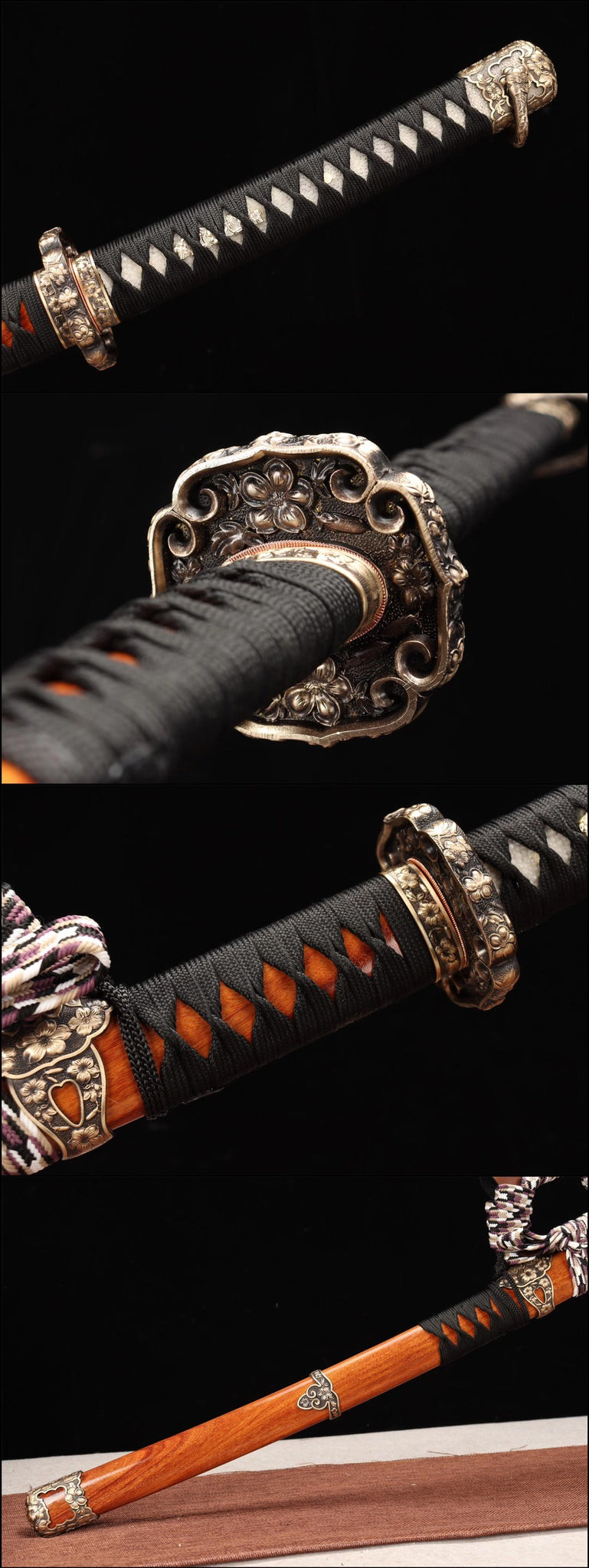 Japanese katana,Full Tang Tachi,T8 Steel Damascus Folding Steel Sword,Full Tang Handmade Samurai Sword loveyitadj