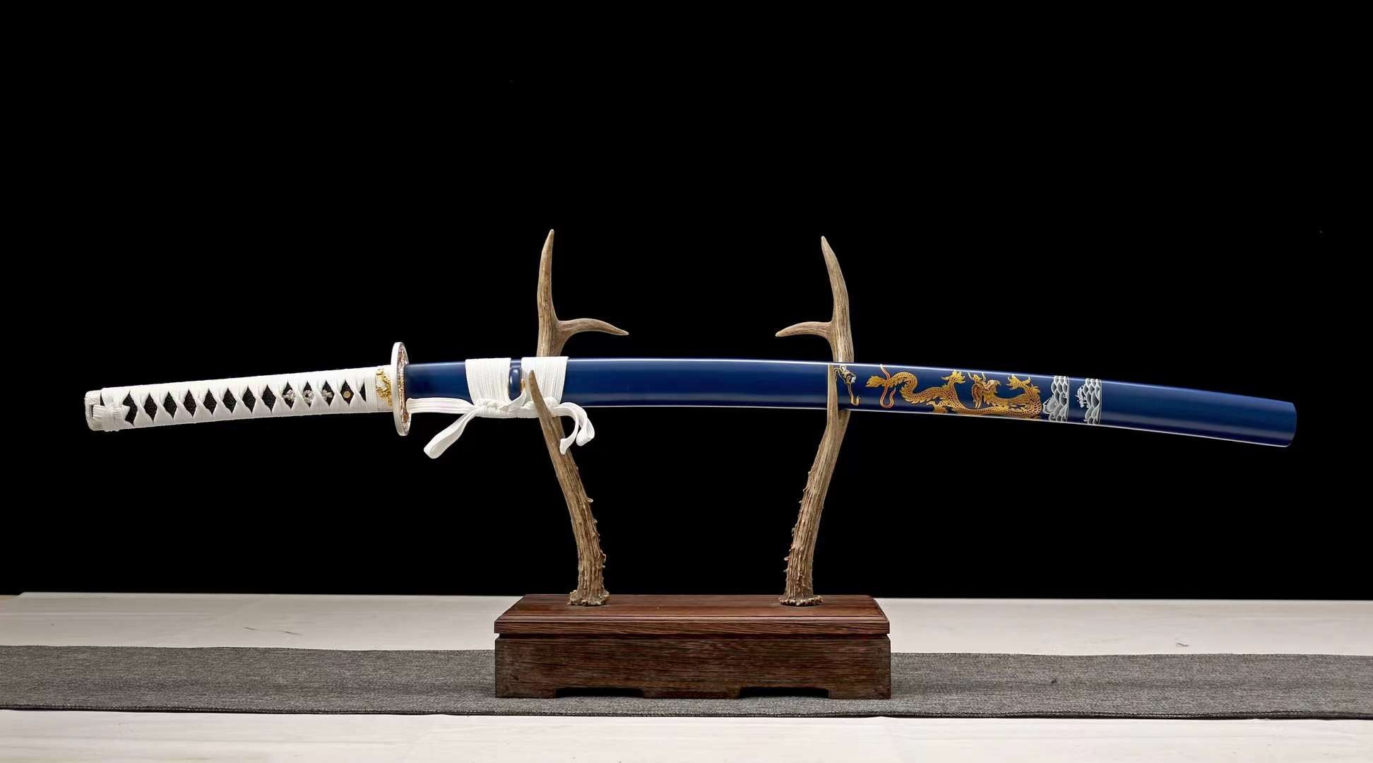 1090 steel sword set,japanese full tang sword,katana sword,handmade samurai sword set,dragon sword loveyitadj
