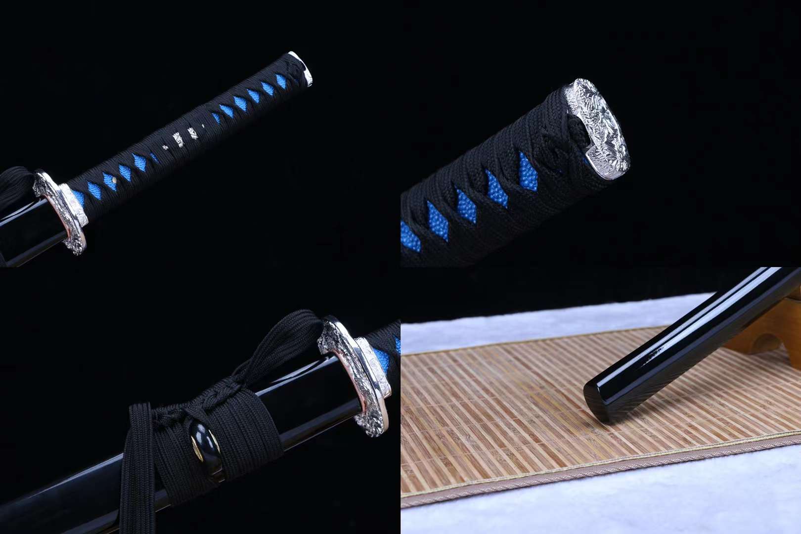 handmade 1095 steel sword set,japanese samurai sword set,full tang sword katana set loveyitadj